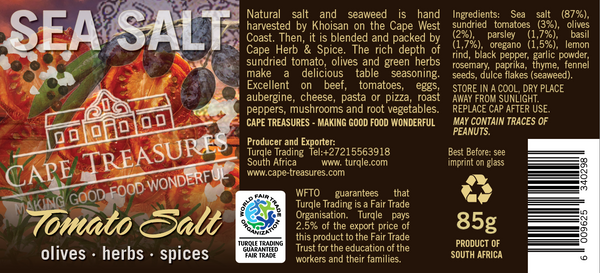 Sprinkle Salt - Sundried Tomato & Olive - 85g - Cape Treasures